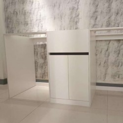1800MM White Laundry Tub-Plywood Cabinet&Marble Bench with Sink